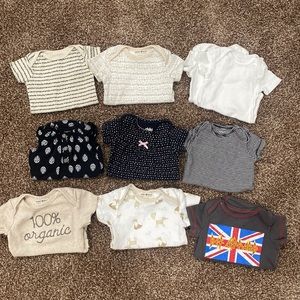 Set of 9 - Assorted 0-3 Mo Onesies